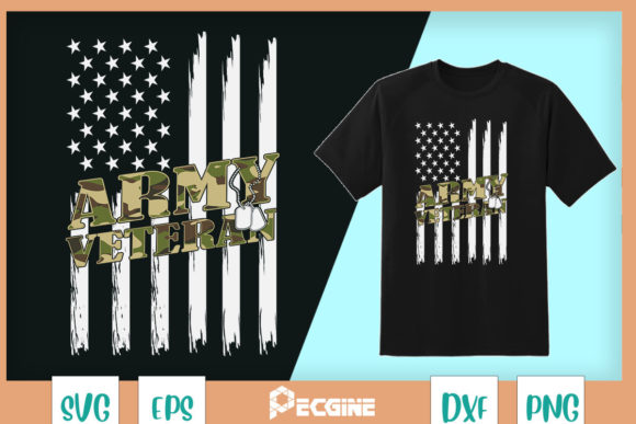 American Flag Camo US Army Veteran s Day Graphics
