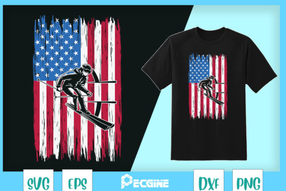 American USA Flag Jetski Graphics