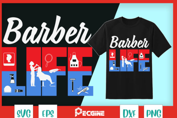 Barber Life Vintage Shop Graphics