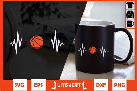 Basketball Heartbeat Basketball Plater Graphics & Crafts