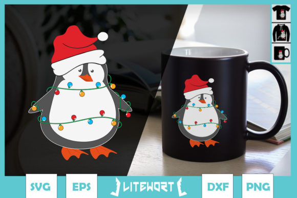 Christmas Cute Penguin Pajama Graphics and Crafts