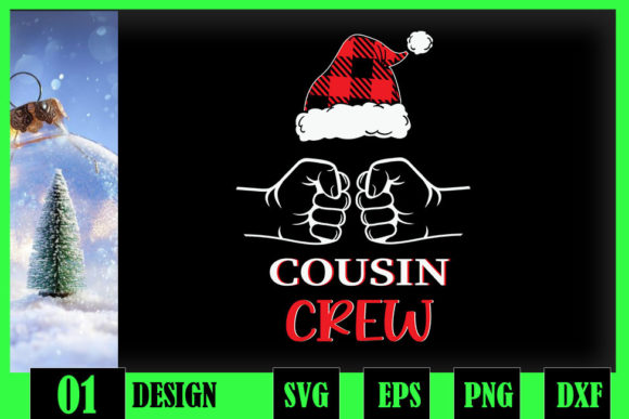 Cousin Crew Family Matching Christmas Graphics and Crafts