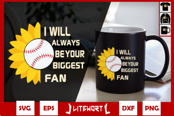 Cute Baseball Sunflower Graphics for Crafts