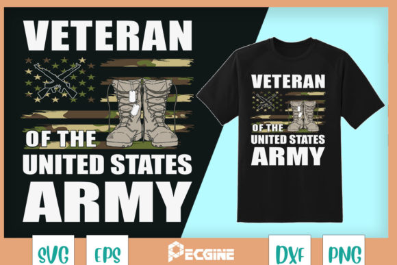 Distressed American Flag US Army Proud Graphics