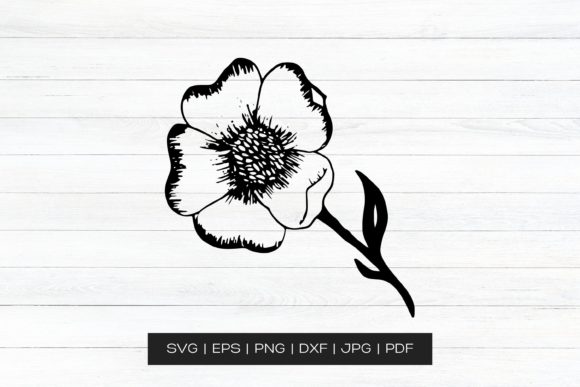 Hand Drawn Flower Clip Art for Graphics and Crafts