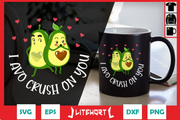I Avo Crush on You Valentine's Day Graphics