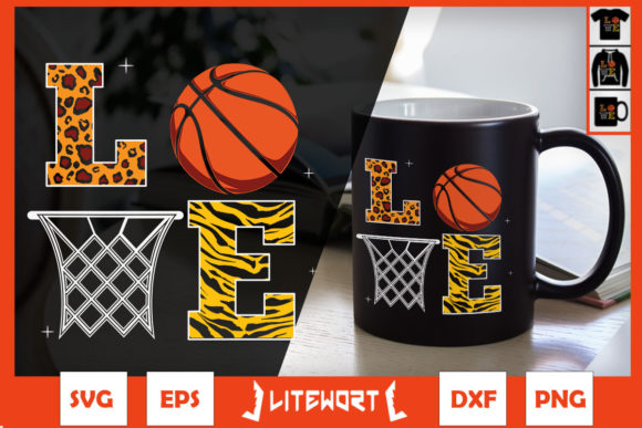 Love Basketball Hoops Silhouette Leopard Graphics and Crafts