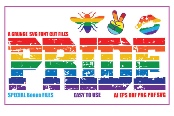 Pride Font: Graphics for Crafts and Commercial Use